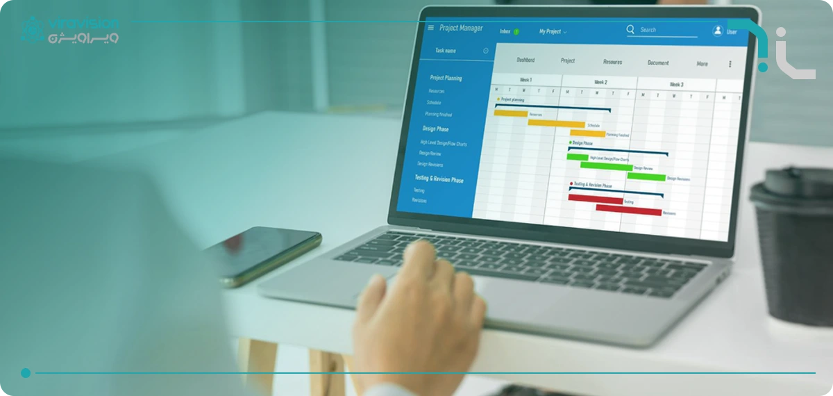 gantt chart باید با توجه به نیازهای جدید پروژه مرتبا بروزرسانی شود.